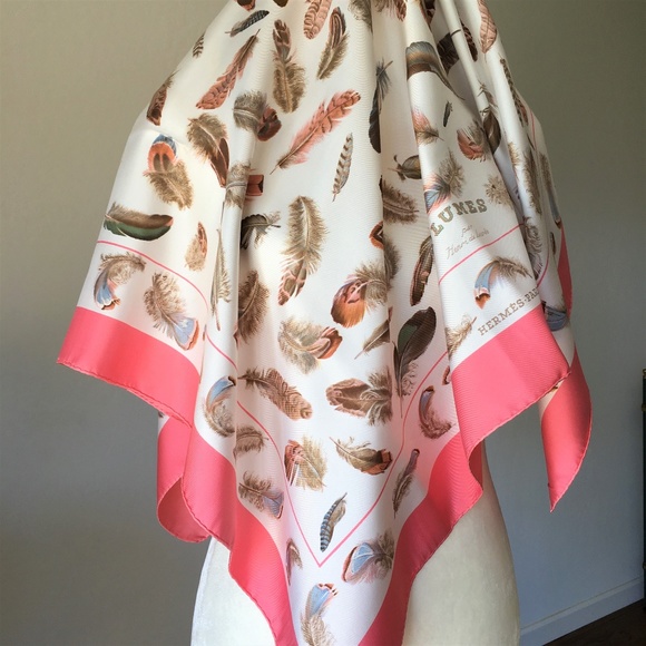 HERMES Accessories - Host Pick! HERMES PLUMES SCARF* SILK TWILL